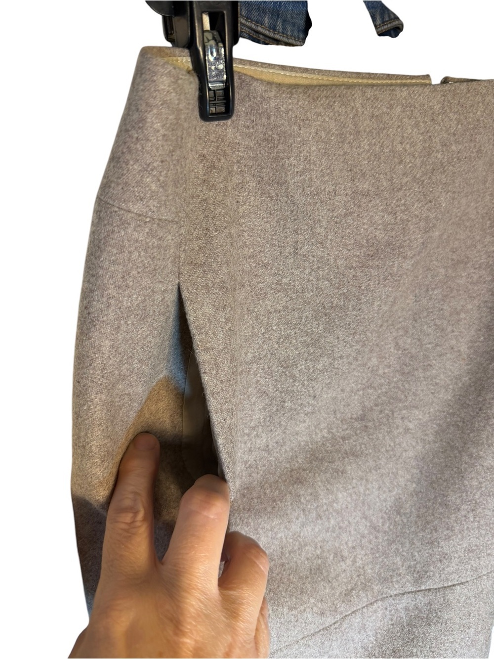 J. Crew Neutral Beige Wool Blend Mini Skirt - Picture 3 of 6